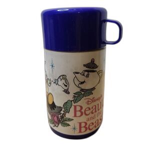 Disney Aladdin Beauty and the Beast vintage drinking cup 90s